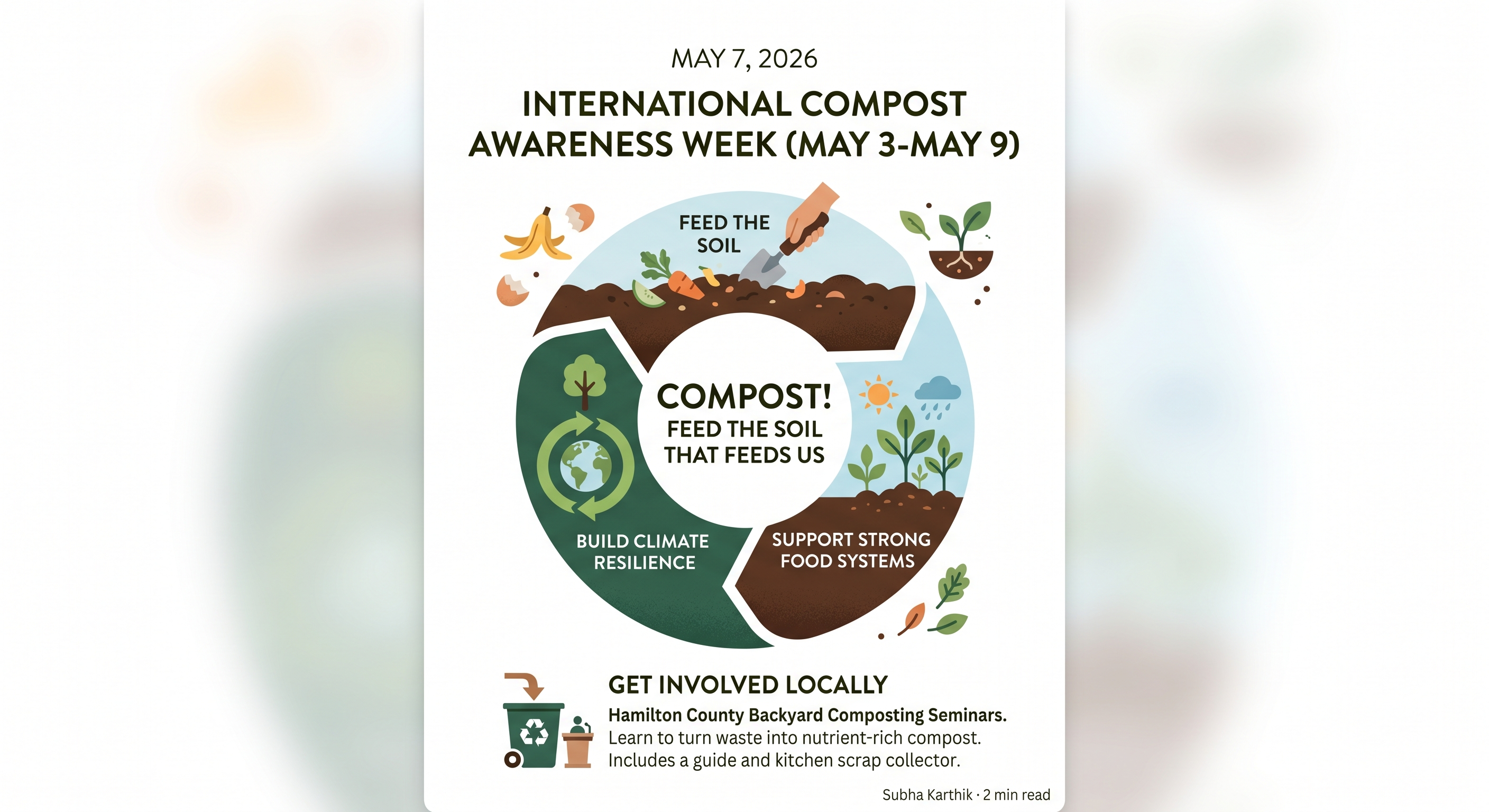 International Compost Awareness Week (May 3-May 9): Feed the Soil that Feeds Us